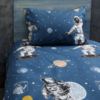 POSTELJNI SET 140x200 - PLAVI ASTRONAUT