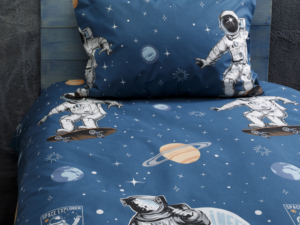 POSTELJNI SET 140x200 - PLAVI ASTRONAUT