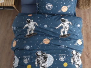 POSTELJNI SET 140x200 - PLAVI ASTRONAUT