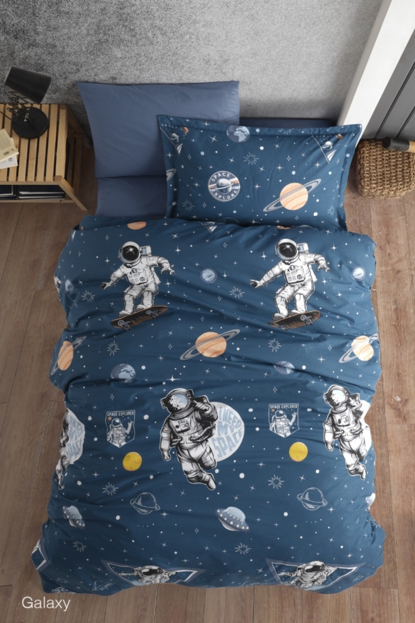 POSTELJNI SET 140x200 - PLAVI ASTRONAUT